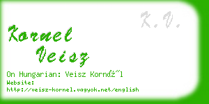 kornel veisz business card